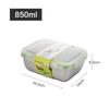 Caja hermética de acero inoxidable 304 para conservación de alimentos con tapa, lonchera rectangular para conservación de alimentos, almacenamiento en refrigerador y congelador
