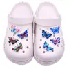 Amuletos de Mariposa de PVC de Colores para Zapatos al por Mayor Decoraciones para Zapatos Impresas en UV Accesorios de Decoración DIY para Bolsos de Playa