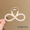 Grampo de cabelo grande elegante estilo coreano com bolinhas delicadas para coques na parte de trás da cabeça, acessório de cabelo elegante em forma de tubarão para meninas