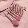 Set de 12 Brochas de Maquillaje de Fibra Ultrasuave, Brocha para Polvos para Niña, Pincel para Ojos, Disponible Exclusivamente para Ventas Transfronterizas