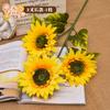 Girasol artificial para decoración de sala de estar, flores secas para mesa de comedor, girasol artificial, flores de seda para decoración, accesorios de fotografía