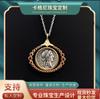 Colgante de moneda antigua con ojo de ángel, original de fábrica, plata de ley 925, Shui Ze Fairy Athena, collar con cadena de monedas antiguas.