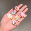 Horquilla para el pelo con forma de pico de pato para niña, serie de helados, dibujos animados, accesorios para el cabello
