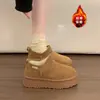 Botas de Nieve con Suela Gruesa para Mujer Invierno 2026 Nuevas Botas Cortas sin Cordones del Noreste Acolchadas de Terciopelo Cálidas Botas de Algodón Botas de Pan