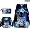 3D Novo Robô Cósmico Astrobot Estudante Mochila Bolsa Lápis Mochila Conjunto Impresso de Três Peças