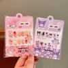 Manicura Nueva Kuromi para Niños Parche de Uñas para Niñas Pegamento Dulce de Gel Removible Usable Set de Tarjetas de Uñas