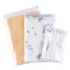 Sacos transparentes com zíper de PE espessado em estoque, sacos plásticos auto-selantes para armazenamento de meias e roupas, sacos de embalagem de roupas personalizados no atacado