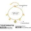 Conjunto de pulsera y collar de cadena fina con flor de cuatro pétalos incrustada de circonita, acero inoxidable chapado en oro de 18 quilates, moderno y adecuado para el uso diario