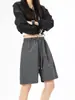 Directamente del fabricante: Shorts Deportivos Casuales de Verano para Mujer, Color Sólido, Sensación de Hielo, Secado Rápido, Delgados, Holgados, Shorts de Playa de Cinco Puntos