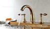 Kaiping Youjia grifo para lavabo de baño chapado en oro titanio tres piezas tres agujeros Lavabo juego de tres piezas 3676