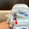 Llavero de gatito caricatura de estudiante pequeño colgante decoración de mochila accesorio lindo para bolsos pequeño regalo para niñas