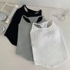 Camisola de diseño irregular sin costuras n.° 2057 para mujer, ropa interior corta de verano para exteriores, adelgazante, sin mangas, con almohadilla para el pecho
