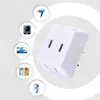 Convertidor Internacional Uno a Tres Enchufe Doble Enchufe de Conversión para el Hogar Portátil de Viaje Conveniente Multifuncional Enchufe Trapezoidal