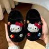 Nuevas pantuflas de algodón para niños de otoño e invierno, diseño de caricatura lindo para niñas, pantuflas cálidas para interiores y pantuflas de algodón a juego para padres e hijos