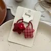 Estilo Novo Outono Inicial Acolchoado de Algodão Xadrez Estrela de Cinco Pontas Prendedor de Cabelo Infantil Versátil Borracha Dupla para Rabo de Cavalo Bebê Corda de Cabelo Acessórios de Cabelo Acessórios de Cabeça