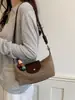 Bolsa de Tecido em Formato de Dumpling para Mulheres, Nova Coleção Verão 2026, Bolsa de Ombro Transversal de Nicho para Férias, Pequena Bolsa de Mão para Passeios