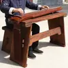 Mesa de Caligrafía Zen Simple Portátil Desmontable Profesional Mesa Guqin de Madera Maciza Antigua China con Tablero de Sonido