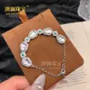 Pulsera de Huevo de Jade con Diseño de Espuma de Agua Natural con Incrustaciones de Plata 925, Pulsera Versátil de Diamantes de Nuevo Estilo Chino