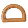 Bolsa de caja con asa en forma de D de grano cruzado, accesorios, hebilla en forma de D, asa de cuero, bolsa hecha a mano, correa para bolso, asa de cuero