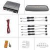 Espelho retrovisor digital LED com radar de ré, espelho retrovisor antirreflexo, espelho retrovisor de 6 sondas, radar de alarme dianteiro e traseiro