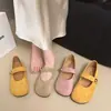 Sapatos rasos retro estilo francês para mulheres, modelo 06, mocassins de outono estilo fada suave, sapatos Mary Jane baixos de sola macia