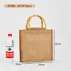 Bolsa de Linho Atacado Sacola de Juta DIY Bolsa de Mão de Linho Ecológica Bolsa de Linho Padrão de Logo Imprimível