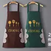 Nuevo delantal de cocina para el hogar impermeable a prueba de aceite moderno lindo ropa de trabajo para hombres y mujeres delantal de cocina delantal de cintura personalizado