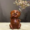 Talla en madera de Karin Cerdo adorno de talla en madera Doce Signos del Zodíaco Cerdo riqueza y fortuna cerdo un par de mascotas de talla en madera cerdo de madera maciza