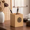 Portalápices de madera de pino, de alta gama y exquisito, gran capacidad, lujo ligero, adorno de escritorio sofisticado, diseño nuevo y creativo, regalo para maestros