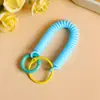 Cordón de Teléfono de Cuerda de Primavera Colorido Llavero Plástico Retráctil Cuerda Elástica Anti-Pérdida Joyería para Colgar en Mochila de Estudiante