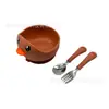 Juego de Tazones de Silicona para Niños Tazón Patito Vajilla Tazón con Babero Plato para la Cena Taza para Beber Juego para Aprender a Comer Alimentación Directo de Fábrica