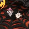 Europa e Estados Unidos novos brincos de Halloween brincos de aranha fantasma transfronteiriços brincos de caveira engraçada de horror