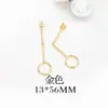 Mia venta directa de fábrica versión coreana de pendientes accesorios de joyería semiacabados material diy pendientes de metal pendientes