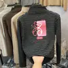 Ropa interior térmica de forro polar para niñas Otoño Invierno 2026 Nuevo estilo Ropa interior para niños y bebés Camiseta de manga larga Top cálido a rayas
