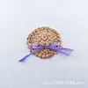 Colgante de Sombrero de Paja Tejido a Crochet con Rafia, Decoración Estilo Vacaciones, Accesorios DIY Estilo Coreano para Ropa y Bolsos, Venta al por Mayor de Accesorios y Componentes