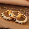 Nuevos pendientes de estilo europeo y americano suministro pendientes de ojo de diablo con aceite personalidad pendientes de Joker mujer fábrica de comercio exterior venta al por mayor