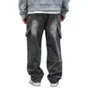 AliExpress Jeans Casuais Masculinos de Verão Novos Estilo Americano Frescos e Estilosos Perna Reta Versátil Rasgados em Estoque Tendência