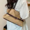Bolso de Mano Retro de Gamuza Gran Capacidad Bolso de Mujer 2026 Nuevo de Moda Paleta de Colores Otoñales Bolso de Mano para el Trabajo