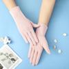 Guantes de Algodón Transpirables de Verano con Protección Solar Placa Ligera Antideslizantes Delgados Ciclismo Conducción Pantalla Táctil Guantes de Dos Dedos de Color Sólido para Mujer