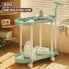 Carrinho Pequeno de Armazenamento, Prateleira de Lanches para Dormitório, Mesa Lateral Móvel, Prateleira de Armazenamento em Espaço Multicamadas, Estante de Livros, Suporte de Flores para Varanda