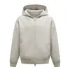Cárdigan de Punto con Capucha y Doble Cremallera para Hombre Otoño/Invierno Suelto Hombro Caído Suéter Casual Abrigo Bolsillo Canguro Superior