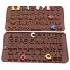 Molde de azúcar de silicona 26 moldes alfanuméricos en inglés para repostería casera DIY molde para pastel de chocolate accesorios molde