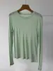 Camiseta com Toque de Pele Macia NudeLyocell, Seda, Lã Gola Redonda Manga Longa Camisa Base para Mulheres, 26 Outono Cor Sólida Top