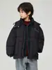 Chaqueta con capucha roja gruesa y elegante estilo Año Nuevo Invierno 2025 para niños, Tallas Medianas y Grandes, Abrigo acolchado de algodón cálido y aislado para niños