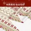 Toalha de Mesa de Natal Impermeável e à Prova de Óleo Sem Lavagem Atmosfera Vermelha Retrô Decoração de Mesa Retangular Toalha de Mesa