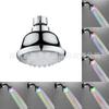 Chuveiro Pequeno Redondo LED com Jato Superior Controle de Temperatura Detecção de Temperatura/Bico de Chuveiro Colorido que Muda de Cor 8010-A25