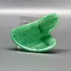 Venta al por mayor de fábrica Placa raspadora de jade en polvo Corazón raspador de cristal Cuidado facial de cristal de masaje de meridianos de jade Piedra de masaje