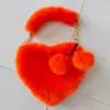 Bolso de Peluche Estilo Coreano Nuevo, Bolso de Moda con Tema de Amor, Versátil para Otoño e Invierno, Bolso de Hombro Cruzado, Bolso de Mano con Tema de Amor, Billetera para Monedas