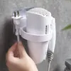 Soporte para secador de pelo de uso diario en casa, estante de almacenamiento para secador de pelo de baño sin taladro, organizador de secador de pelo montado en la pared