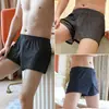 Pantalones de hombre talla extra de Algodón a Cuadros Rayados Arlo Sueltos Transpirables Calzoncillos Plus Gordos Ropa de Dormir para Casa Boxer Ropa Interior para Hombre